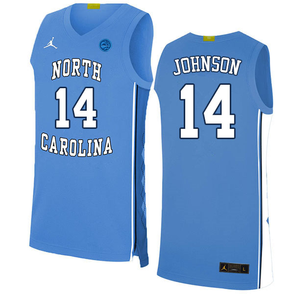 Men #14 Puff Johnson North Carolina Tar Heels College Basketball Jerseys Sale-Blue